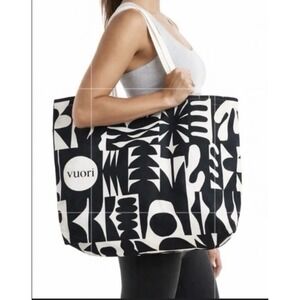 VUORI Canvas Tote Bag Cody Hudson Abstract Print Large 24" Limited Edition